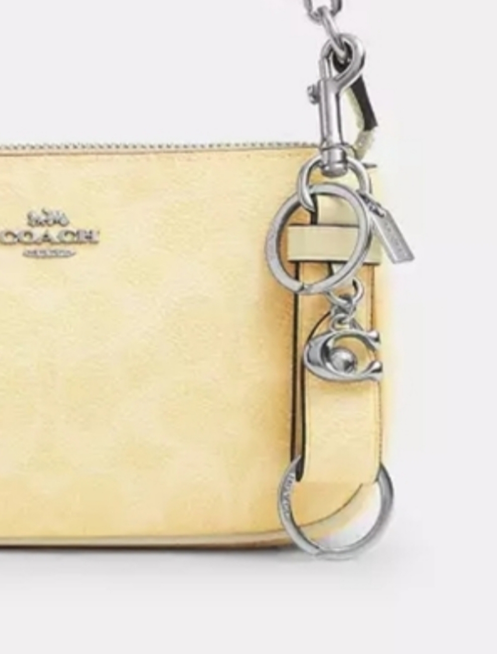 Coach Trigger Snap Bag Charm in Signature Canvas Color Hay - Picture 3 of 3